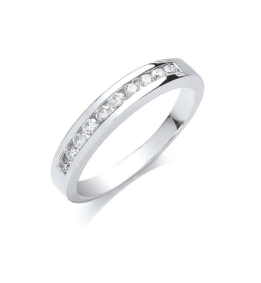 Platinum 0.25ct G/H-vs Diamond Eternity Ring - Fine Ring - Certified Authentic - Swiss Made – Luxury Jewellery by Impe